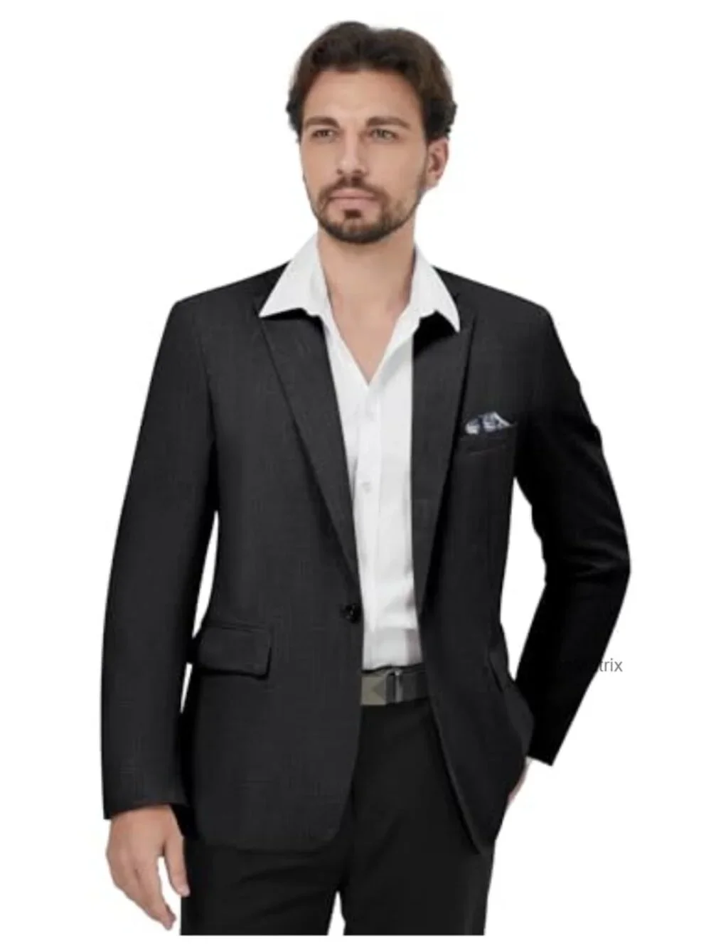 Slim Fit Lightweight Men's Sport Coat Blazer One Button Notch Lapel